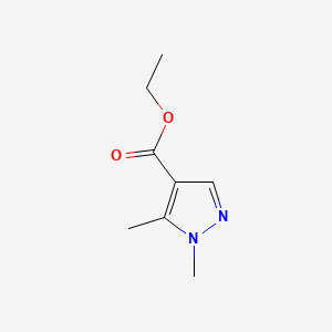 Chemical structure of Ethyl 1,5-dimethyl-1H-pyrazole-4-carboxylate