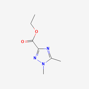 Chemical structure of Ethyl 1,5-dimethyl-1H-1,2,4-triazole-3-carboxylate