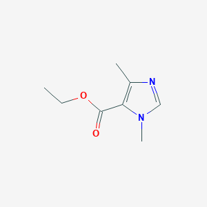 Chemical structure of Ethyl 1,4-dimethyl-1H-imidazole-5-carboxylate