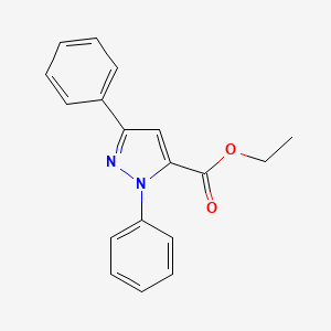 Chemical structure of Ethyl 1,3-diphenyl-1H-pyrazole-5-carboxylate