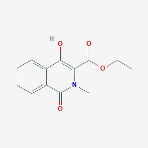 Chemical structure of Ethyl 1,2-dihydro-4-hydroxy-2-methyl-1-oxo-3-isoquinolinecarboxylate