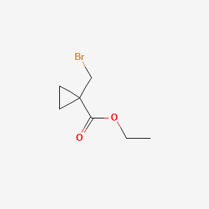 Chemical structure of Ethyl 1-(bromomethyl)cyclopropanecarboxylate