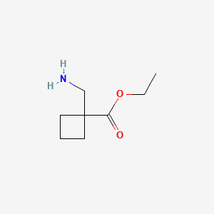 Chemical structure of Ethyl 1-(aminomethyl)cyclobutanecarboxylate