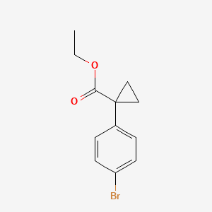 Chemical structure of Ethyl 1-(4-bromophenyl)cyclopropanecarboxylate