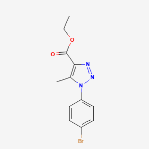 Chemical structure of Ethyl 1-(4-bromophenyl)-5-methyl-1H-1,2,3-triazole-4-carboxylate