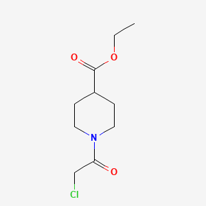Chemical structure of Ethyl 1-(2-chloroacetyl)piperidine-4-carboxylate