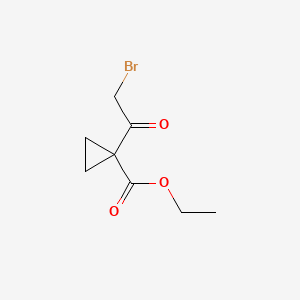 Chemical structure of ethyl 1-(2-broMoacetyl)cyclopropanecarboxylate