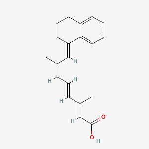 Chemical structure of ethyl 1-([1,1'-biphenyl]-3-yl)-2,2-dimethylcyclopropane-1-carboxylate