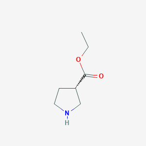 Chemical structure of Ethyl pyrrolidine-3-carboxylate
