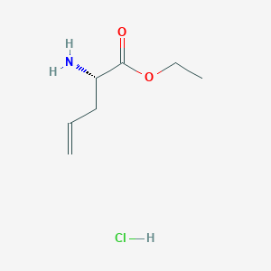 Chemical structure of Ethyl (S)-2-aminopent-4-enoate hydrochloride