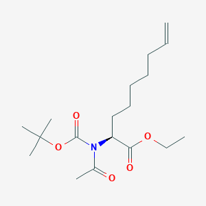 Chemical structure of ethyl (S)-2-(N-(tert-butoxycarbonyl)acetamido)non-8-enoate