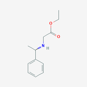 Chemical structure of Ethyl (S)-2-(1-Phenylethylamino)acetate