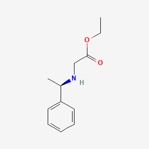 Chemical structure of Ethyl (R)-[(1-Phenylethyl)amino]acetate