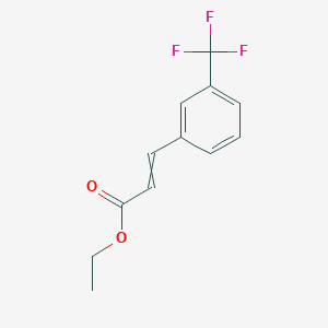 Chemical structure of ethyl (E)-3-(3-(trifluoromethyl)phenyl)acrylate