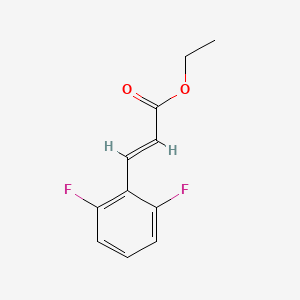 Chemical structure of ethyl (E)-3-(2,6-difluorophenyl)acrylate
