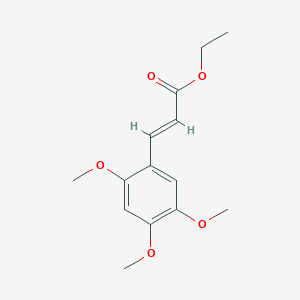 Chemical structure of ethyl (E)-3-(2,4,5-trimethoxyphenyl)acrylate