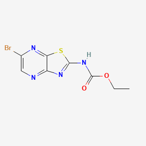 Chemical structure of Ethyl (6-Bromothiazolo[4,5-B]Pyrazin-2-Yl)Carbamate