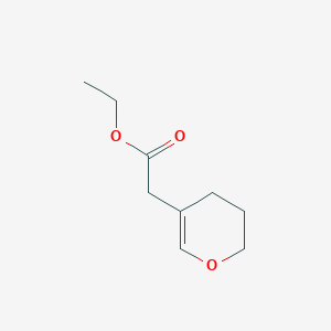 Chemical structure of ethyl (3,4-dihydro-2H-pyran-5-yl)acetate