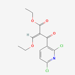 Chemical structure of Ethyl 2-(2,6-dichloronicotinoyl)-3-ethoxyacrylate
