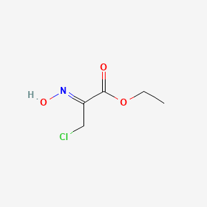 Chemical structure of Ethyl (2E)-3-chloro-2-(hydroxyimino)propanoate