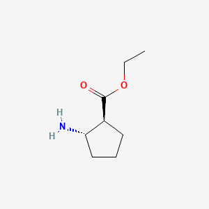 Chemical structure of Ethyl (1S,2S)-2-Aminocyclopentanecarboxylate