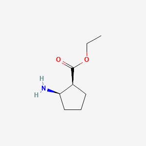 Chemical structure of Ethyl (1S,2R)-2-Aminocyclopentanecarboxylate