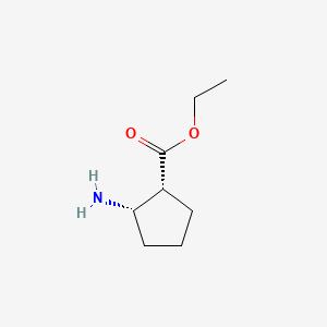 Chemical structure of Ethyl (1R,2S)-2-Aminocyclopentanecarboxylate