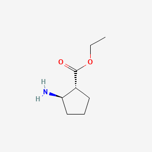 Chemical structure of Ethyl (1R,2R)-2-Aminocyclopentanecarboxylate