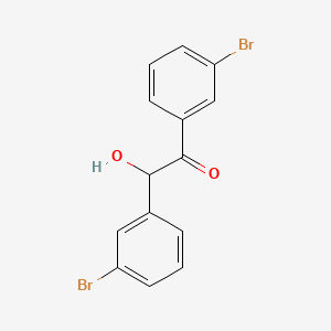 Chemical structure of Ethanone, 1,2-bis(3-bromophenyl)-2-hydroxy-