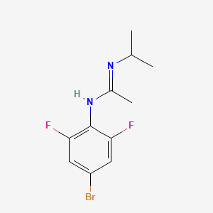 Chemical structure of EthaniMidaMide, N-(4-broMo-2,6-difluorophenyl)-N'-(1-Methylethyl)-