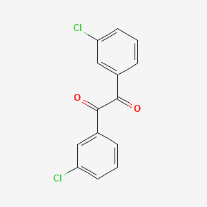Chemical structure of Ethanedione, bis(3-chlorophenyl)-