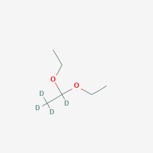 Chemical structure of Acetaldehyde-D4 diethyl acetal