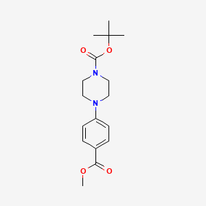Chemical structure of 1-Boc-4-(4-methoxycarbonylphenyl)piperazine