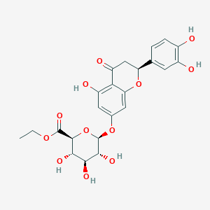 Chemical structure of Eriodictyol 7-O-β-D-glucuronide ethyl ester