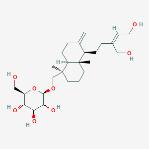 Chemical structure of ent-Labda-8(17),13Z-diene-15,16,19-triol 19-O-glucoside