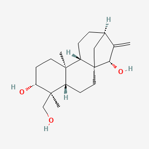 Chemical structure of ent-16-Kaurene-3beta,15beta,18-triol