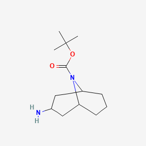 Chemical structure of endo-3-Amino-N-Boc-9-azabicyclo[3.3.1]nonane