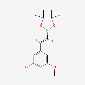 Chemical structure of E-2-(3,5-DIMETHOXYPHENYL)VINYLBORONIC ACID PINACOL ESTER