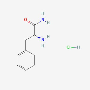 Chemical structure of H-D-Phe-NH2 hcl