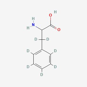 Chemical structure of DL-PHENYL-D5-ALANINE-3,3-D2