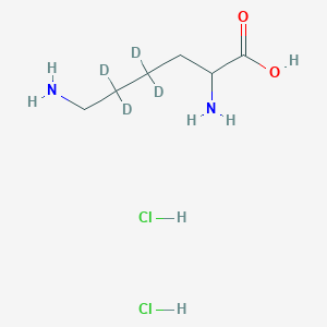 Chemical structure of DL-Lysine-4,4,5,5-D4 dihydrochloride