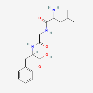 Chemical structure of DL-Leucylglycyl-DL-phenylalanine