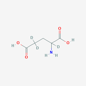 Chemical structure of DL-GLUTAMIC-2,4,4-D3 ACID