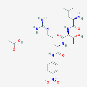 Chemical structure of D-Leucyl-L-threonyl-N-(4-nitrophenyl)-L-argininamide acetate