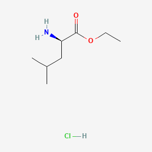 Chemical structure of Ethyl DL-leucinate hydrochloride