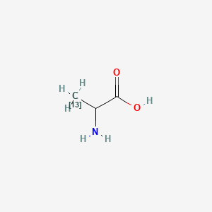 Chemical structure of DL-Alanine-3-13C