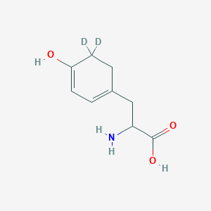 Chemical structure of DL-4-HYDROXYPHENYLALANINE-3,3-D2