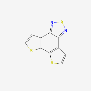 Chemical structure of Dithieno[3,2-e:2',3'-g]-2,1,3-benzothiadiazole