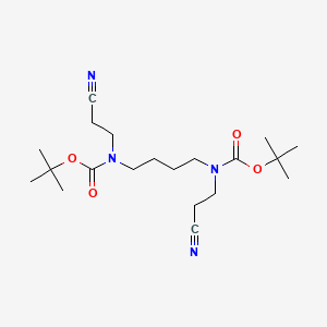 Chemical structure of Di-tert-butyl butane-1,4-diylbis((2-cyanoethyl)carbamatE)