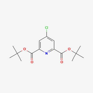 Chemical structure of Di-tert-butyl 4-chloropyridine-2,6-dicarboxylate